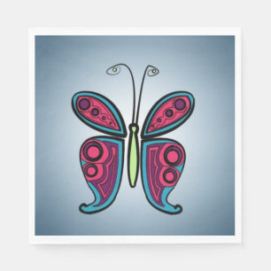 Servilleta De Papel Ilustración de mariposa
