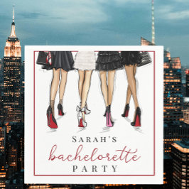 Servilleta De Papel Ilustración de moda para despedida de soltera en N