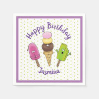Ilustracion de paleta y personalizado de helado