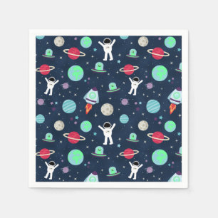 Servilleta De Papel Ilustración de patrón espacial