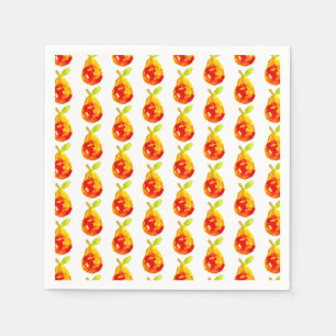 Servilleta De Papel Ilustración de peras Pintura en acuarela