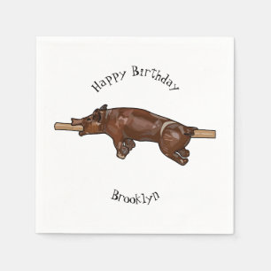Servilleta De Papel Ilustracion de personalizado asado de cerdo / cerd