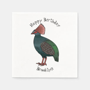 Servilleta De Papel Ilustracion de personalizado de aves perdigianas e
