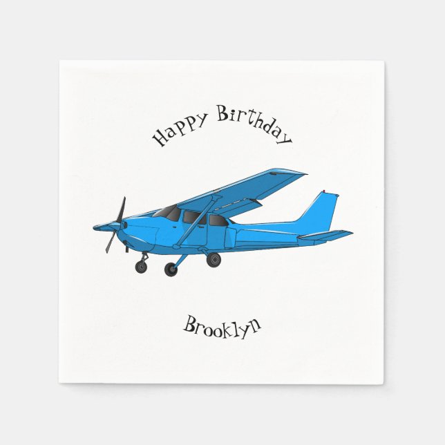 Servilleta De Papel Ilustracion de personalizado de aviones (Anverso)