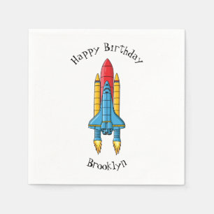 Servilleta De Papel Ilustracion de personalizado de buques de cohetes