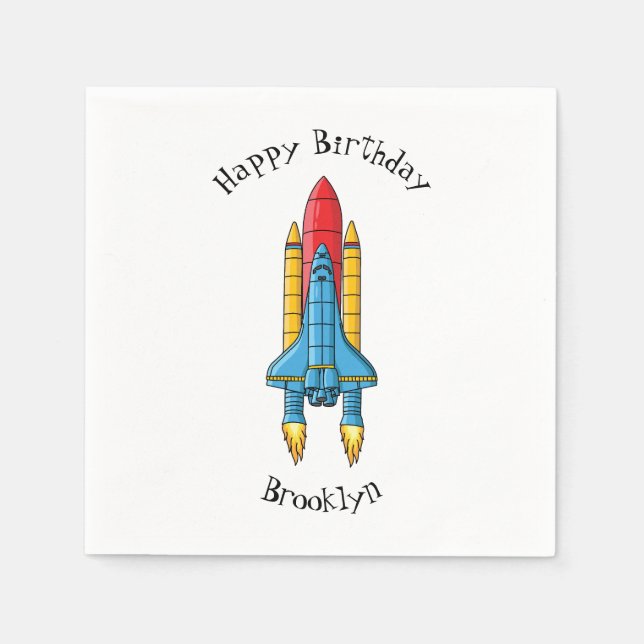 Servilleta De Papel Ilustracion de personalizado de buques de cohetes (Anverso)