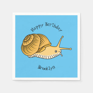 Servilleta De Papel Ilustracion de personalizado de caracol amarillo