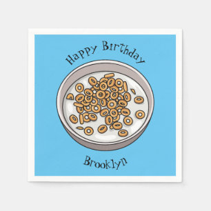 Servilleta De Papel Ilustracion de personalizado de cereales