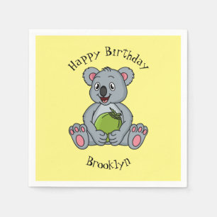 Servilleta De Papel Ilustracion de personalizado de coco y koala cuta