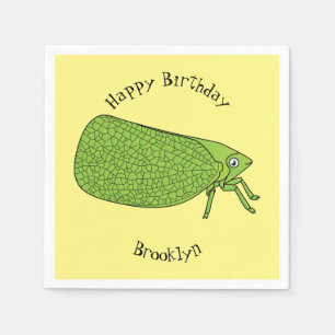 Servilleta De Papel Ilustracion de personalizado de insectos de hoja v
