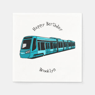 Servilleta De Papel Ilustracion de personalizado de locomotora eléctri