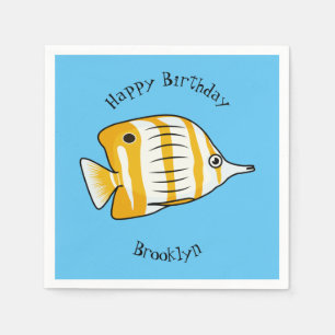 Servilleta De Papel Ilustracion de personalizado de mariposas