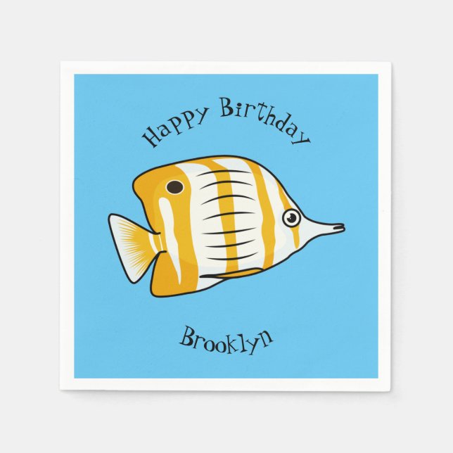 Servilleta De Papel Ilustracion de personalizado de mariposas (Anverso)