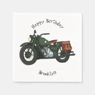 Servilleta De Papel Ilustracion de personalizado de motocicleta de cru
