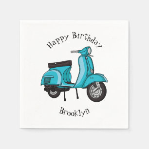 Servilleta De Papel Ilustracion de personalizado de motocicletas con c