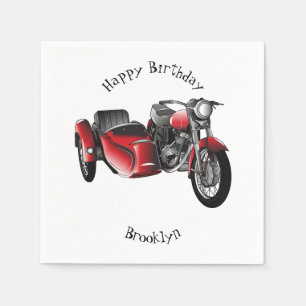 Servilleta De Papel Ilustracion de personalizado de motocicletas Sidec