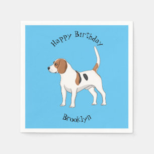 Servilleta De Papel Ilustracion de personalizado de perro Beagle