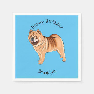 Servilleta De Papel Ilustracion de personalizado de perro Chow Chow