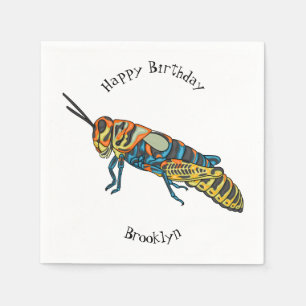Servilleta De Papel Ilustracion de personalizado de saltamontes de bar