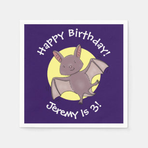 Servilleta De Papel Ilustracion de personalizado volador de bate de be