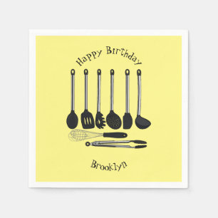 Servilleta De Papel Ilustracion de personalizados utensiales de cocina