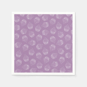 Servilleta De Papel Ilustracion de quequitos morados