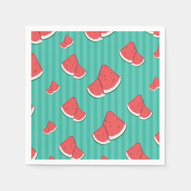 Servilleta De Papel Ilustracion de sandía (Anverso)