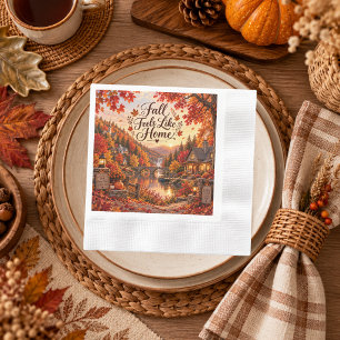 Servilleta De Papel Ilustración de sentimientos rústicos de otoño como