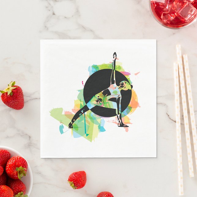 Servilleta De Papel Ilustracion de Stretching de mujer (Subido por el creador)