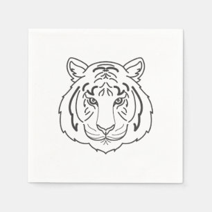 Servilleta De Papel Ilustracion de tigres