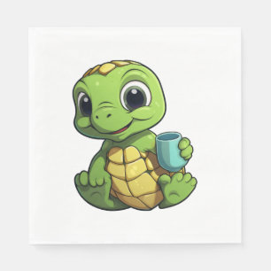 Servilleta De Papel Ilustración de tortuga de dibujos animados Copiar 