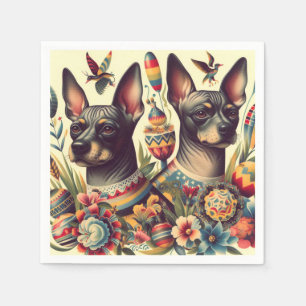 Servilleta De Papel Ilustracion de Xoloitzcuintle