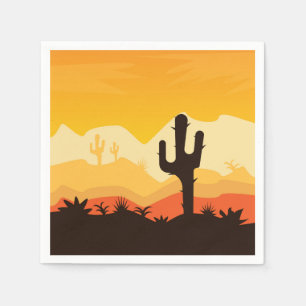 Servilleta De Papel Ilustracion del desierto
