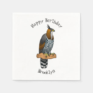 Servilleta De Papel Ilustracion del personalizado de las aves ornate h