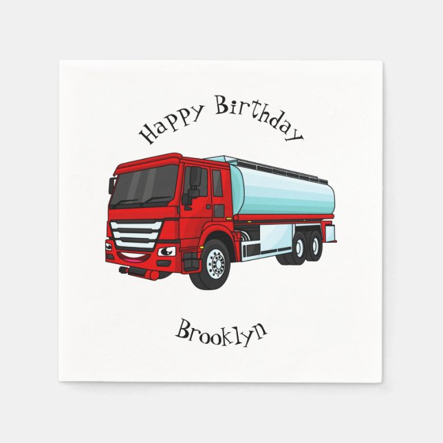 Servilleta De Papel Ilustracion del personalizado de transporte de com (Anverso)
