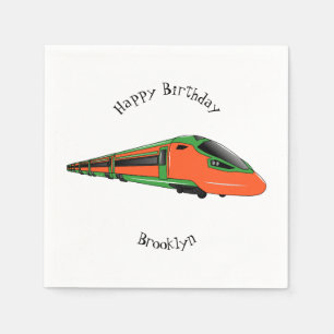 Servilleta De Papel Ilustracion del personalizado del tren de bala