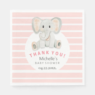 Servilleta De Papel Ilustración en acuarela de elefante lindo de prima