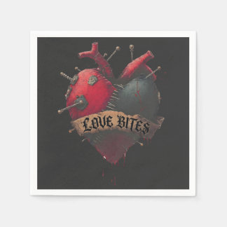 Servilleta De Papel Ilustración gótica del corazón anatómico "Los mord