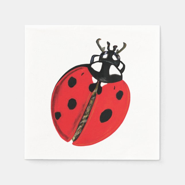 Servilleta De Papel Ilustracion Lady Bug (Anverso)