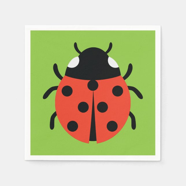 Servilleta De Papel Ilustracion Ladybug (Anverso)