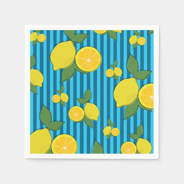 Servilleta De Papel Ilustracion Lemons (Anverso)