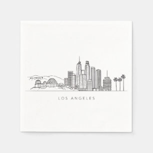 Servilleta De Papel Ilustración minimalista del horizonte de Los Ángel