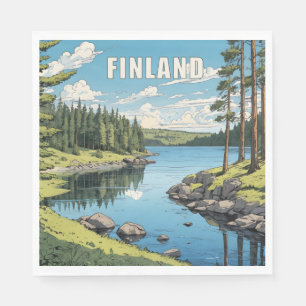 Servilleta De Papel Ilustracion Natural de Finlandia
