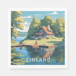 Servilleta De Papel Ilustracion Natural de Finlandia