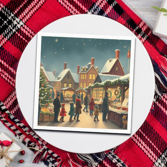 Servilleta De Papel Ilustracion navideño vintage (Subido por el creador)