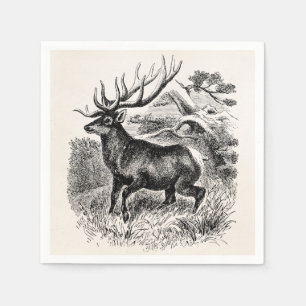 Servilleta De Papel Ilustracion personalizado alces americanos del
