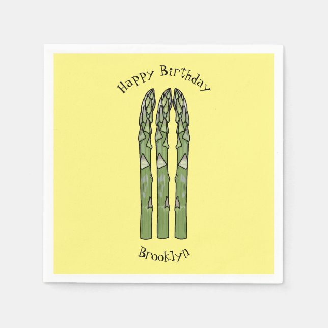 Servilleta De Papel Ilustracion personalizado Asparagus (Anverso)