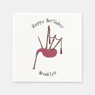 Servilleta De Papel Ilustracion personalizado Bagpipes