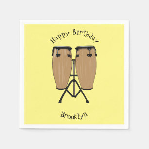Servilleta De Papel Ilustracion personalizado Bongo drum