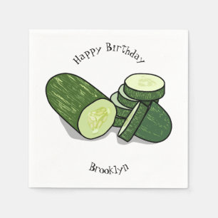 Servilleta De Papel Ilustracion personalizado Cucumber